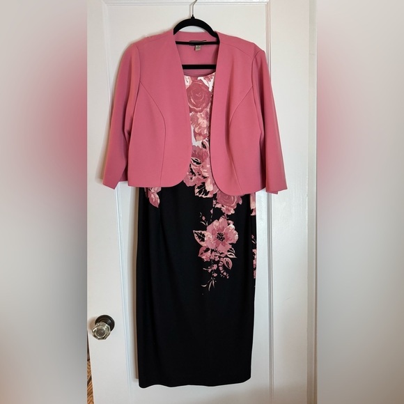 Maya Brooke Dresses & Skirts - Floral Dress Set with Short Jacket